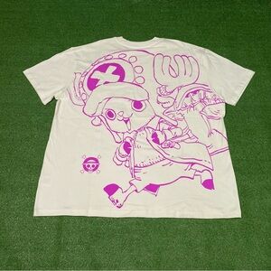 Straw Hats One Piece Anime Manga Series Doctor Tony Chopper Pink AOP Back Shirt